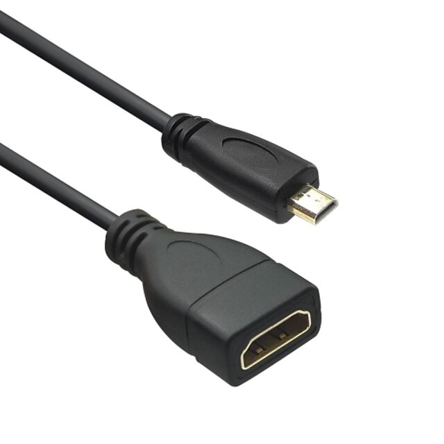  lwm ™ premium guldpläterade skriver d micro hdmi att skriva en HDMI hona kabel 0.5ft 0,15 m för 1080p smartphone tablett