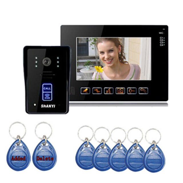  Wired RFID 9inch Hands-free One to One video doorphone
