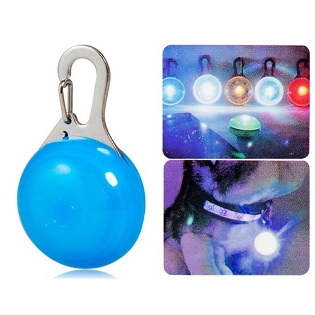  Kat Hond Kraag waterdicht LED verlichting Muovi Transparant Blauw