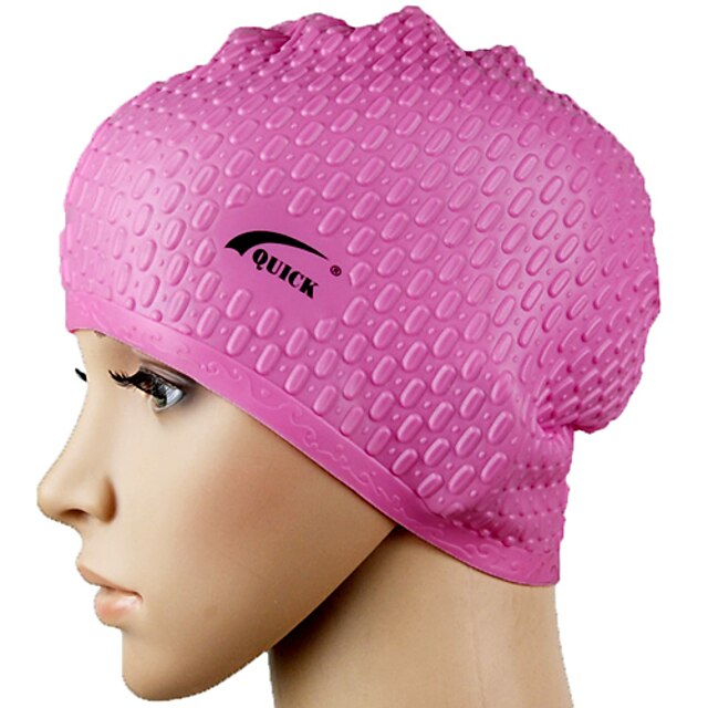  Unisex Waterproof Pure Color Silicone Swimming Cap