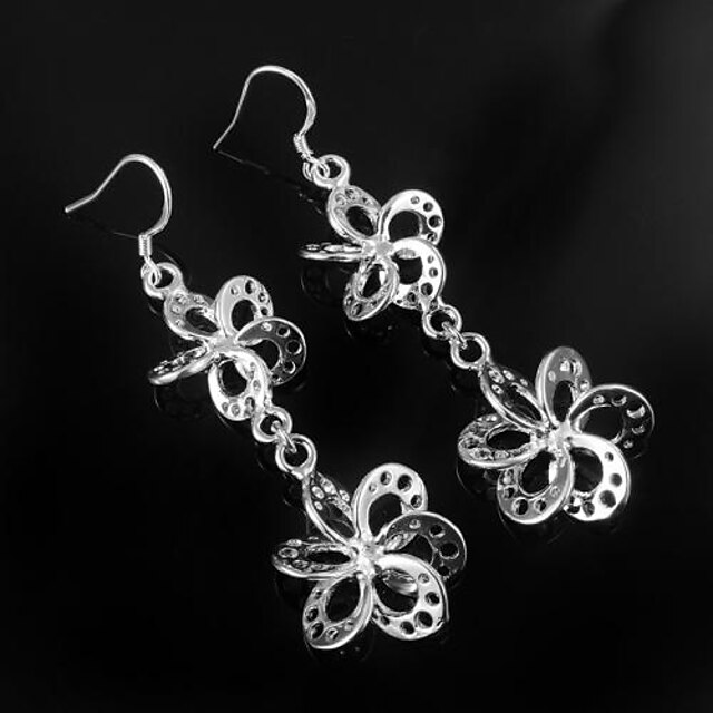  Women's Cubic Zirconia Drop Earrings - Zircon, Silver Plated Fashion Jewelry Silver For Daily