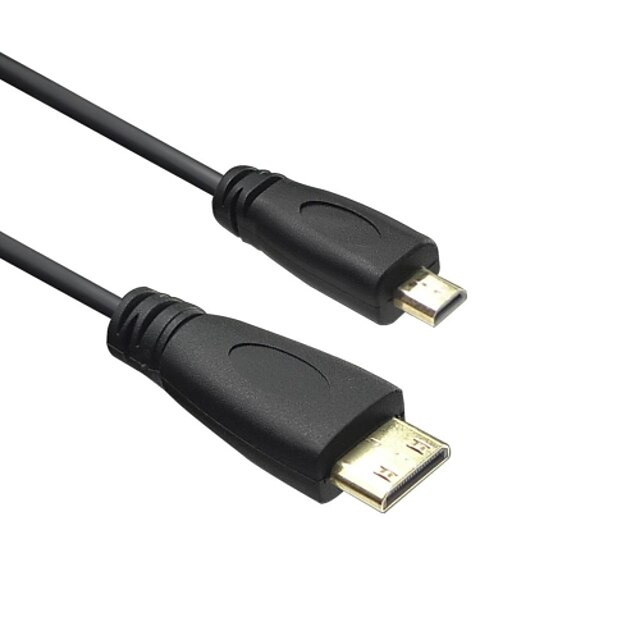  prémie LWM ™ vysokorychlostní mini HDMI typ C samec na micro HDMI typ d samec kabel v1.4 1m 3 ft