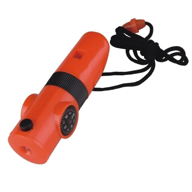  Survival Whistle Vandring Multi Function / Whistle Plastik Orange