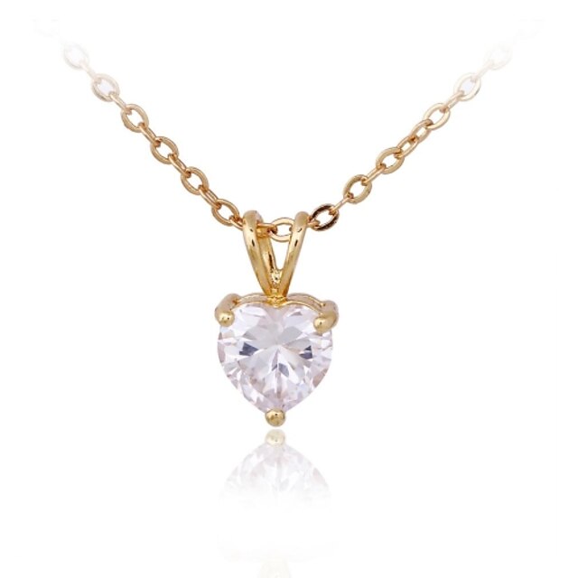  Women's Fashion Simple Heart-Shaped Pendant Necklace Gift Of Love