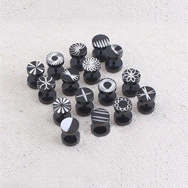  Stud Earrings For Men's Christmas Gifts Party Wedding Stainless Steel