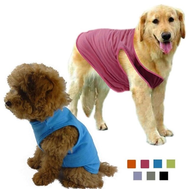  Pes Trička Jednobarevné Oblečení pro psy Prodyšné Černá Fialová Modrá Kostým Terylen Bavlna XS S M L XL XXL