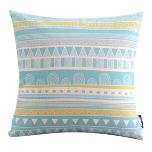  Cotton/Linen Pillow Cover , Geometric Modern/Contemporary Country Style