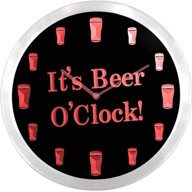  do nc0923 Ele Beer Bar O'clock Decor Neon LED Relógio de parede

