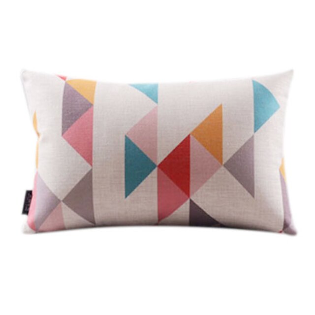  1 pcs Cotton/Linen Pillow Cover, Geometric Modern/Contemporary