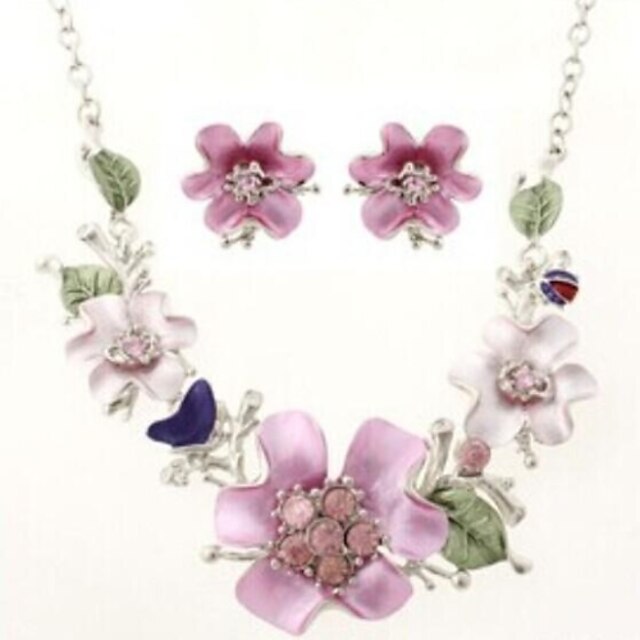  Women's Jewelry Set - Resin, Rhinestone Flower Fashion Include For Wedding Party Special Occasion / Earrings / Necklace