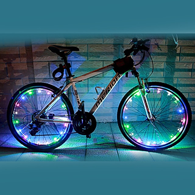  Fietsverlichting wiel lichten LED Wielrennen Waterbestendig Kleurveranderend AA Lumens Batterij Fietsen-FJQXZ