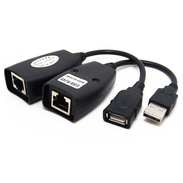  USB במהלך RJ45 Cat5e 5e Cat6 כבלים מאריך Extender כבל המתאם