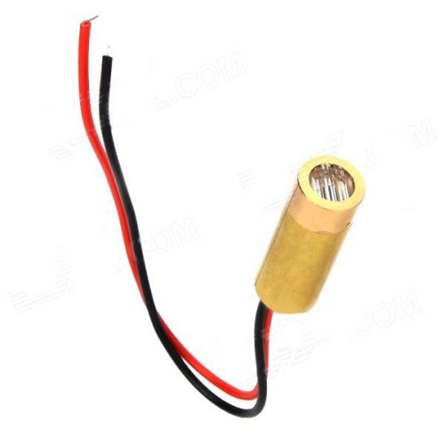  3~5mW 650nm Copper Semiconductor Laser Dot Diode Head Set - Golden + Red + Black