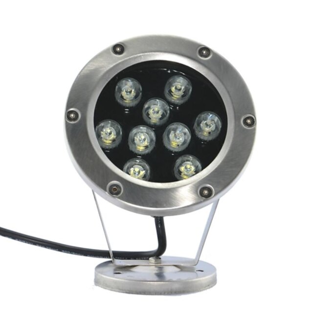  LED 9pcs High Power LED udendørs 9W Hvid Underwater Light AC/DC12V