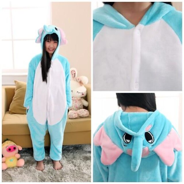 Toys & Hobbies Cosplay & Costumes | Cute Blue Elephant Kids Kigurumi Pajamas Sleepwear - MY44813