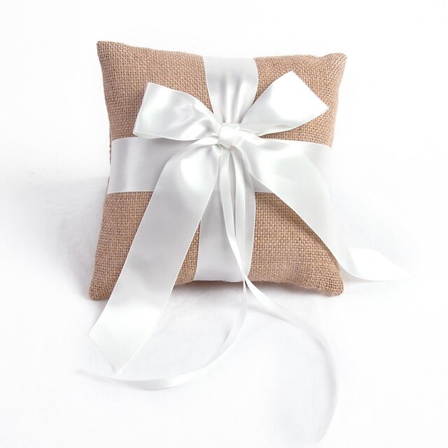  Bowknot / Ribbons Linen Ring Pillow Garden Theme Spring / Summer / Fall