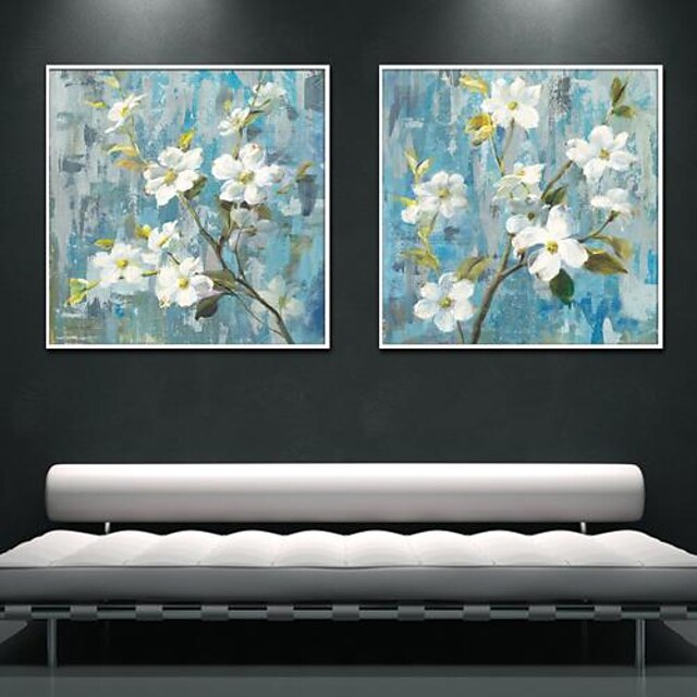  Floral/Botanical Framed Canvas / Framed Set Wall Art,PVC White No Mat With Frame Wall Art