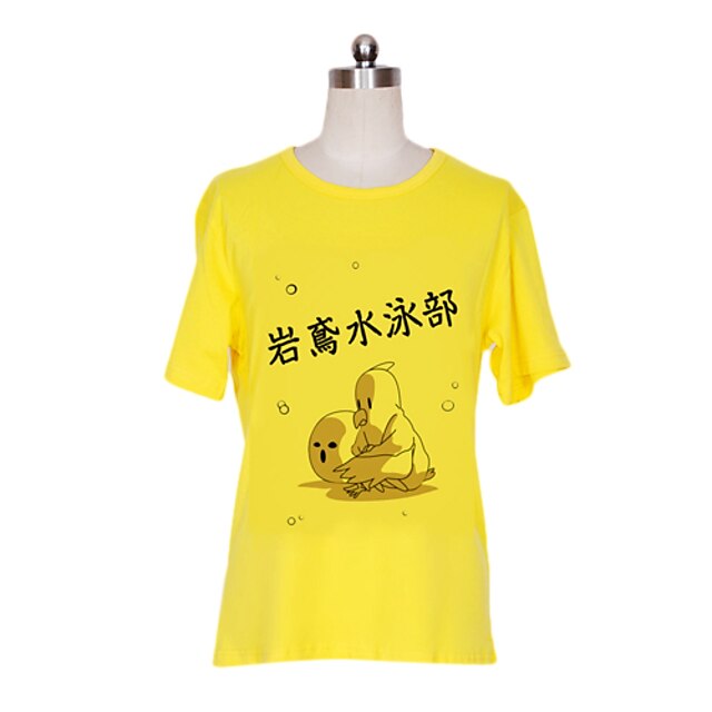  Вдохновлен Free! Nagisa Hazuki Аниме Косплэй костюмы Японский Косплей футболка С принтом С короткими рукавами Футболка Назначение Муж.