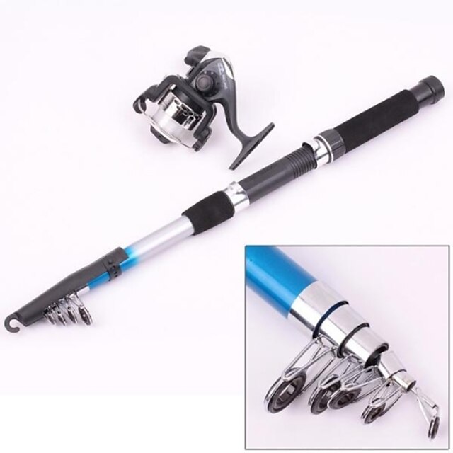  Fishing Rod and Reel Combo Casting Rod 210 cm Fibre Glass Medium Light (ML) Sea Fishing