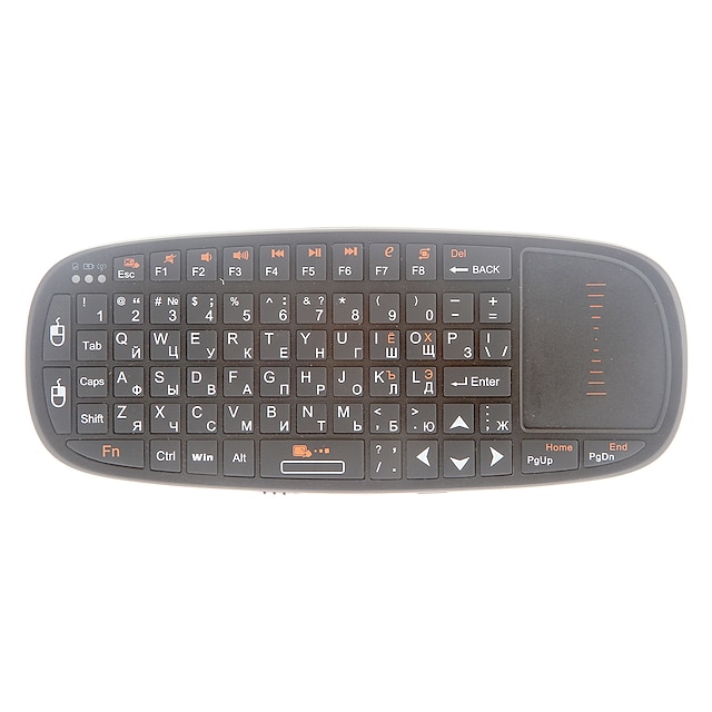  Rii i10 Russian Smart Wireless 2.4GHz Air Mouse IR Remote Control Touchpad Handheld Keyboard Combo(Black)