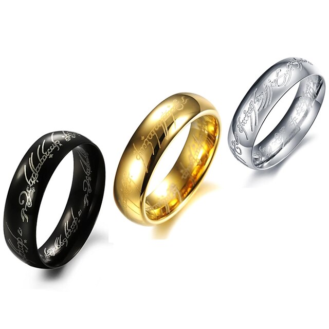  Band Ring For Men's Party Wedding Casual Titanium Steel
