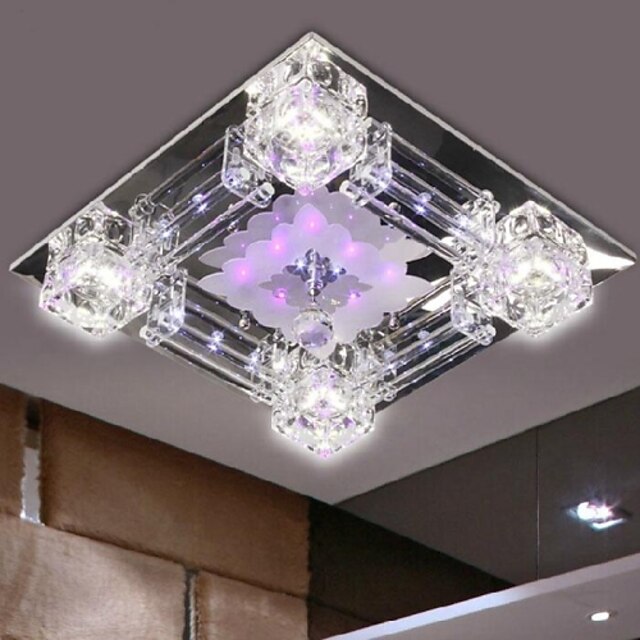  Moderne / Nutidig Krystall LED Takplafond Nedlys Til Soverom Spisestue Entré Varm Hvit Hvit Pære Inkludert