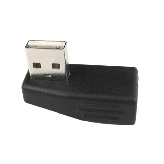  90 Degree Right Angled USB 2.0 Vertical Low Profile Adapter Convertor Male to Female Extension Free Shipping