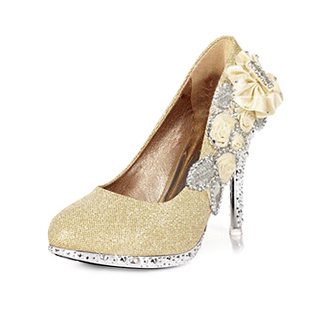  Women's Wedding Shoes Heels/Round Toe Heels Wedding/Party & Evening Red/Gold
