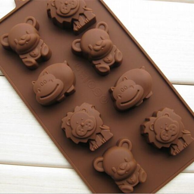  Animal Ciocolatiu Plăcintă Tort Silicon Ecologic Reparații #D coacere Mold