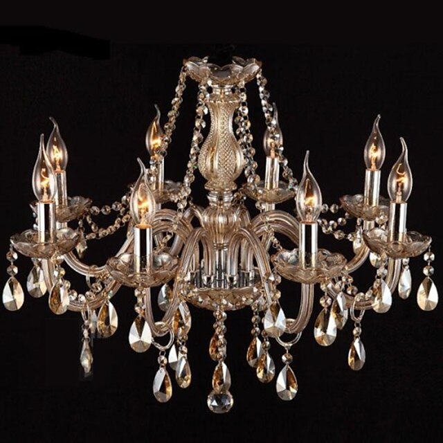  Candle-style Chandelier Uplight Painted Finishes Glass Crystal 110-120V / 220-240V Bulb Not Included / E12 / E14