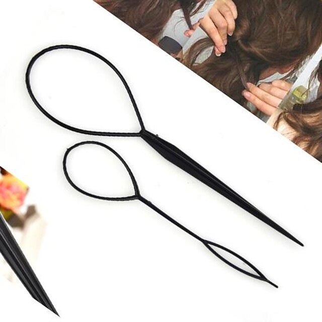  Women's Girls' Hair Sticks For Daily Flower Acrylic Black