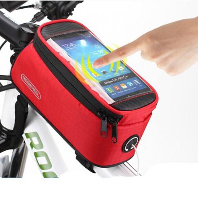  ROSWHEEL® Geantă Motor #(1.5)LGenți Cadru Bicicletă / Telefon mobil BagImpermeabil / Uscare rapidă / Rezistent la Praf / Purtabil / Ecran