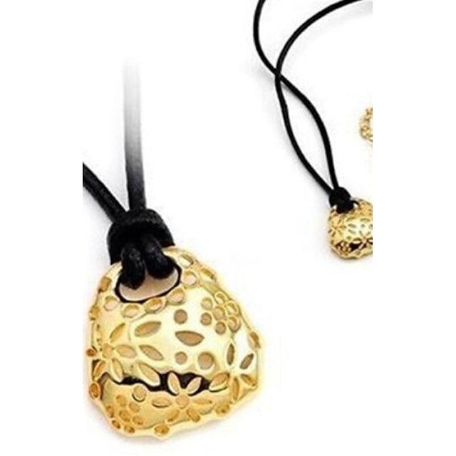  Women's Pendant Necklace Leather Alloy Pendant Necklace , Wedding Party Daily Casual