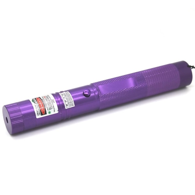  E-303 laser pointer verde (5 mW, 532nm, 1x 18650 / 1x16340, violet)