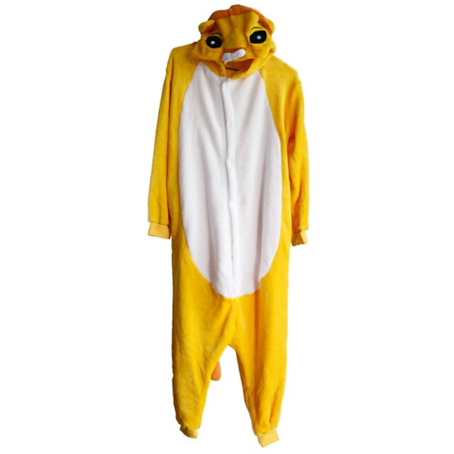  Divoký lev žlutý flanel děti Kigurumi pyžamový