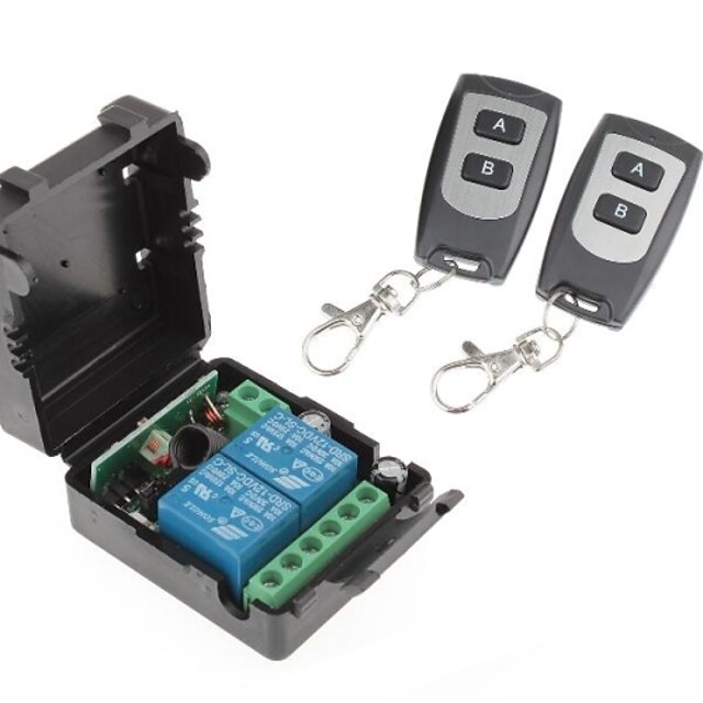  12V 2-Channel Wireless Remote Power Relay Module with Double Remote Controller (DC28V-AC250V) 