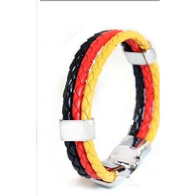 Dam Läder Armband - Läder Mode Armband Röd / Blå Till Julklappar Dagligen Casual