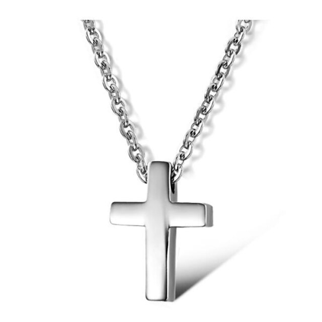  Cross Pedant Stainless Steel Necklace 