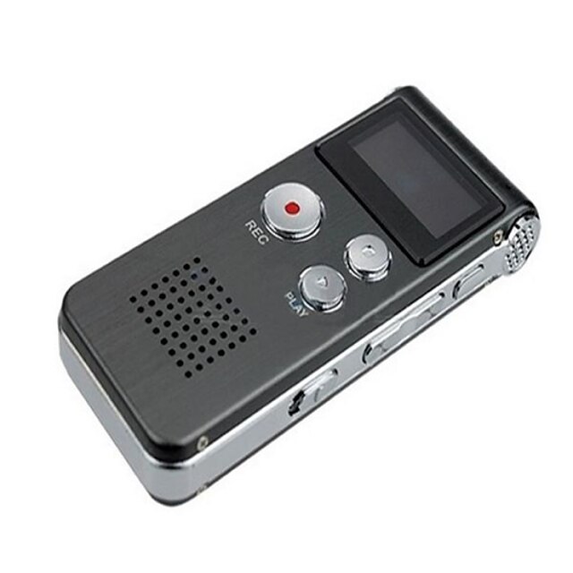  Steel 8GB Digital Voice Recorder 650Hr Dictaphone MP3 Player Telephone Recording -Gray 
