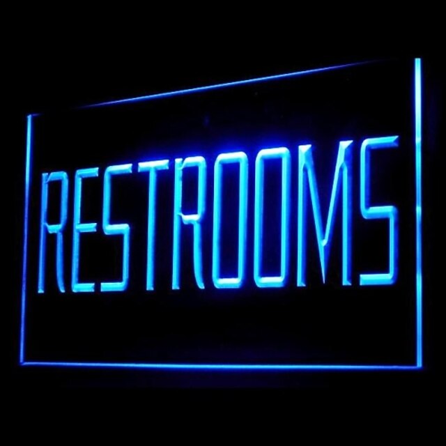  WC Toiletten Werbung LED-Licht Anmelden