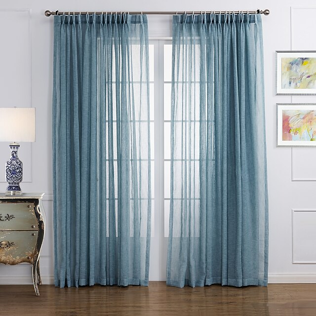  Custom Made Sheer Sheer Curtains Shades Two Panels For Living Room