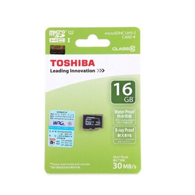  TOSHIBA 16GB Class10 UHS-1 MicroSDHC TF Memory Card 30MB/s Waterproof