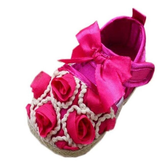  Salto Plano Flats menina de algodão de ponta redonda com flor sapatos (mais cores)