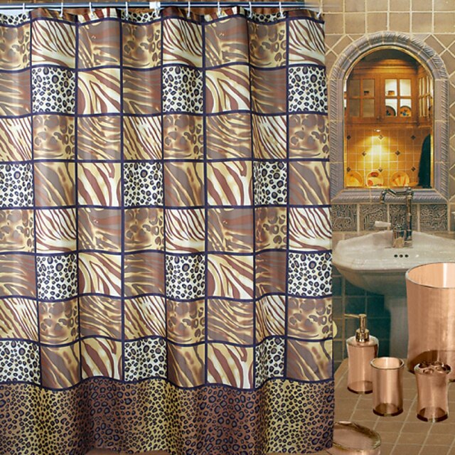  Abstract Artistic Leopard Print Shower Curtain