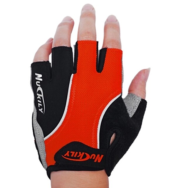  Nuckily Winter Bike Gloves / Cycling Gloves Mountain Bike Gloves Mountain Bike MTB Breathable Anti-Slip Sweat-wicking Protective Half Finger Sports Gloves Lycra Red for Adults' Outdoor