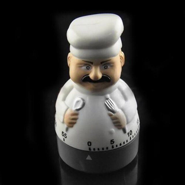  60 min Cartoon Chef Shaped  Digital Kitchen Timer Cooking Count Down