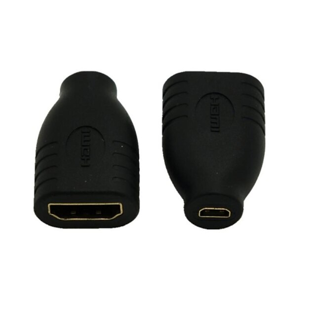  Micro HDMI Femle D Tipo de enchufe a Stardand HDMI hembra Tipo Adaptador Conventer Cable conector