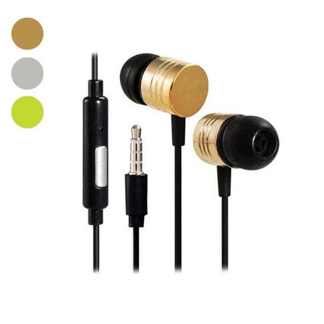  3,5 mm lydstik stereo DBB in-ear hovedtelefoner med mikrofon (120cm)