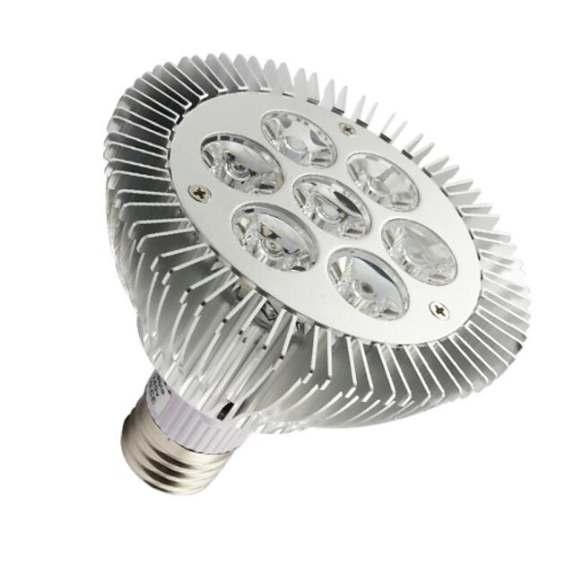  7W E26/E27 LED Par Lights PAR30 7 High Power LED 630-680 lm Warm White Dimmable AC 100-240 V
