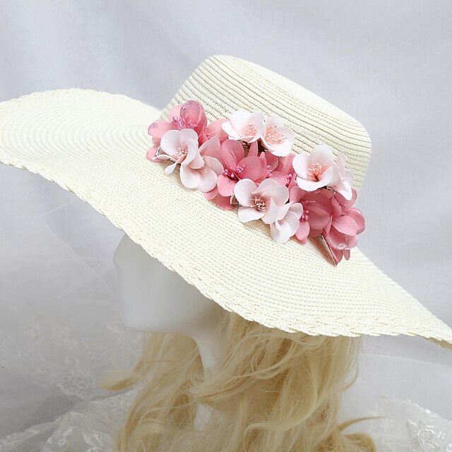  Women's Flower Girl's Paper Headpiece-Special Occasion Casual Outdoor Hats